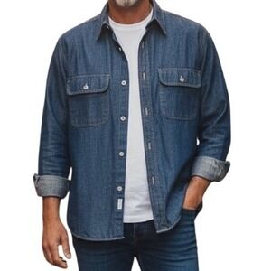 Bugle Boy Blue Casual Button Down Shirt